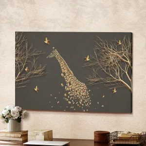 3d Illustration Dark Background Embossed Tree Canvas Wall Art Home Decor