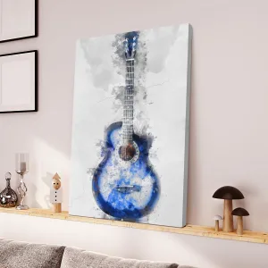 Abstract Beautiul Guitar In The Foreground Canvas Wall Art Home Decor