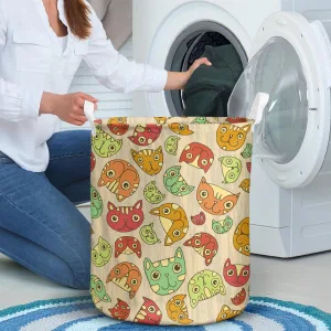 Funny Cute Cats Face Laundry Basket