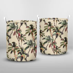 Seamless Pattern Palm Trees Laundry Basket