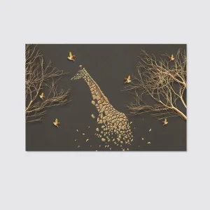 3d Illustration Dark Background Embossed Tree Canvas Wall Art Home Decor